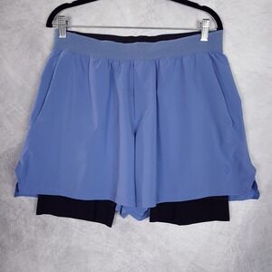 Lululemon Shorts Mens Large Purple Lined Tennis Running Training Mesh Vented